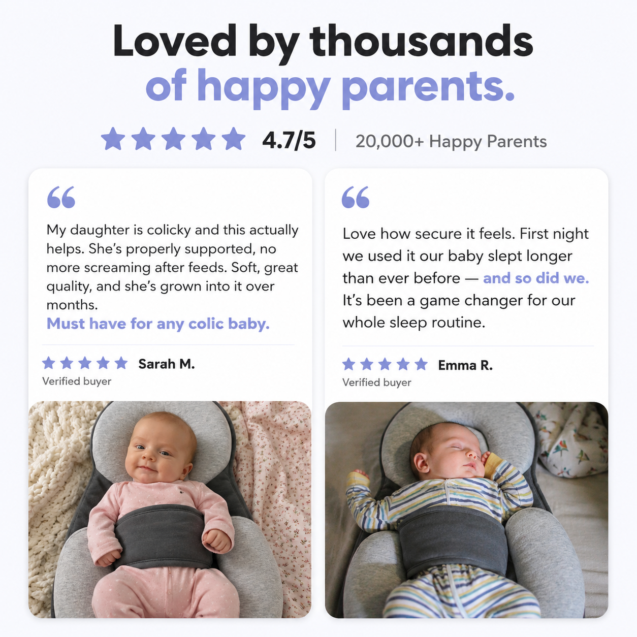 Snugli Nest™ — For Reflux, Colic & Better Sleep